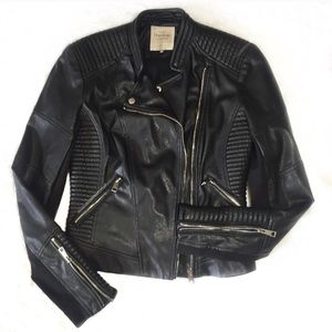 Zara Trafaluc Black Leather Jacket
